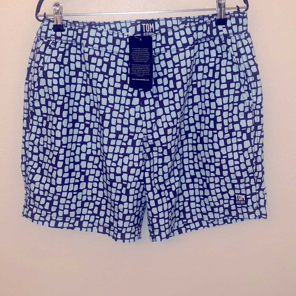 Tom & Teddy Mullberry Swim Short For Big Boys! NWT Size L